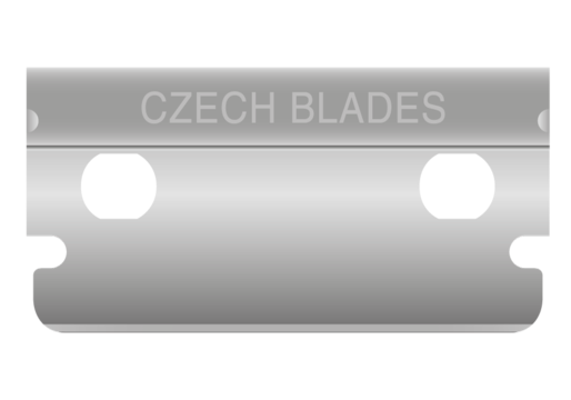 INDUSTRIAL single-edged blades – type 2, rounded corner